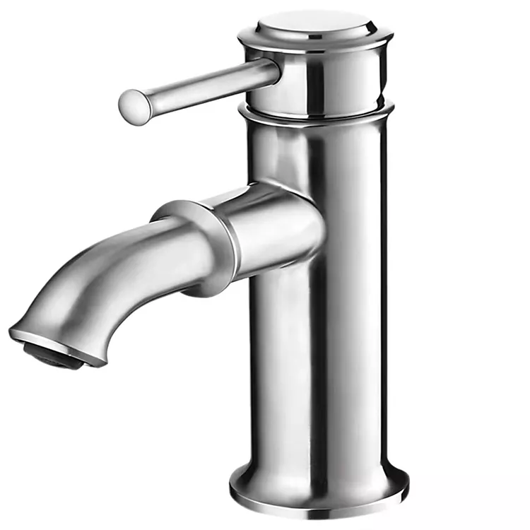 Einloch-Waschtischarmatur mit Bambusgelenk für Warm- und Kaltwasser