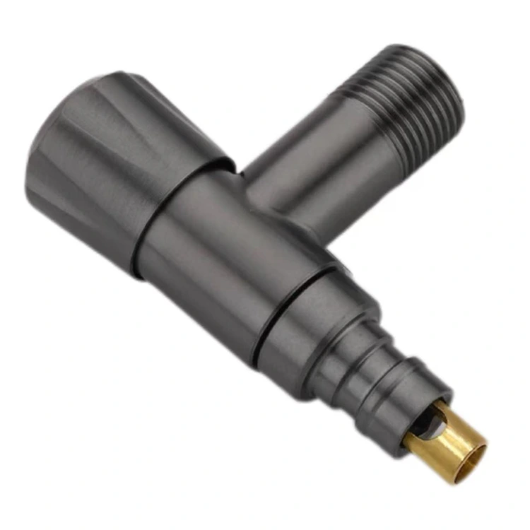 Schnapp-Absperrventil mit schwarzem Diamantknopf