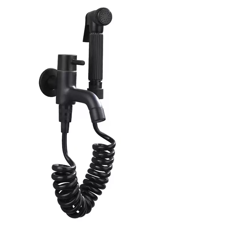 Schwarze Press-Sprühpistole für Toilettenzubehör