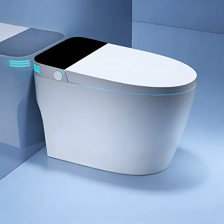 LED-Digitalanzeige, automatischer Deckel, Flip-Top-Schaumstoffschutz, Siphon, intelligente Toilette