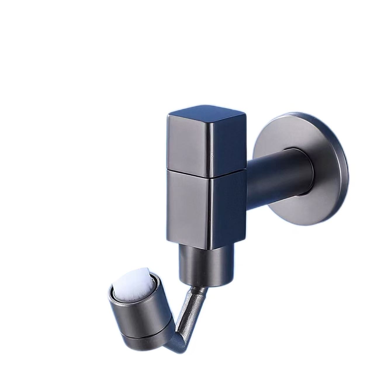 Minimalistischer grauer Swirl-Wandhahn