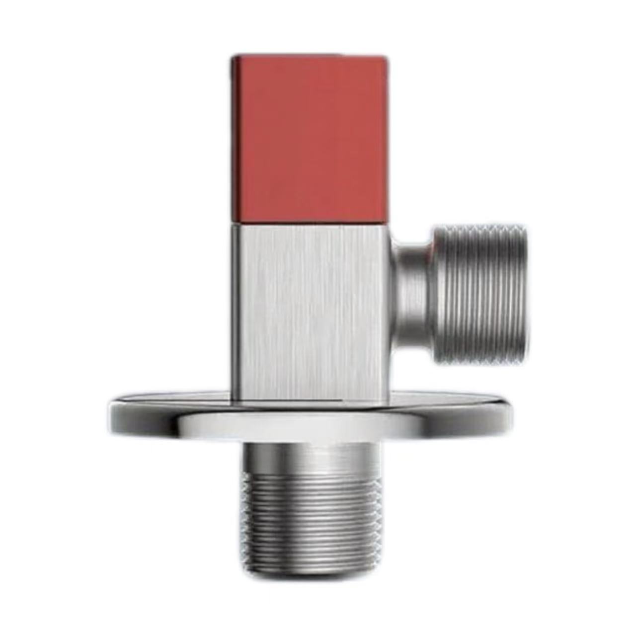 Rotes und blaues Etikett, Eckventil für Warmwasserbereiter, WC-Einlass, quadratischer Griff